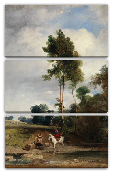 Leinwandbild Richard Parkes Bonington - Halt am Straßenrand