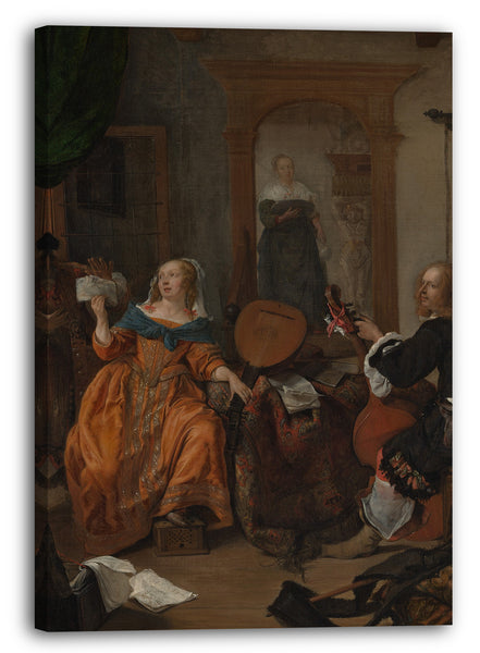 Leinwandbild Gabriël Metsu - Eine musikalische Feier