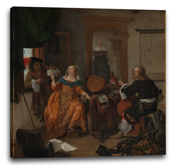 Leinwandbild Gabriël Metsu - Eine musikalische Feier