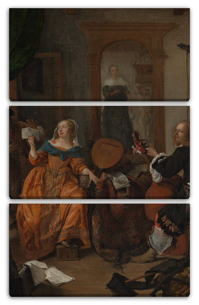 Leinwandbild Gabriël Metsu - Eine musikalische Feier