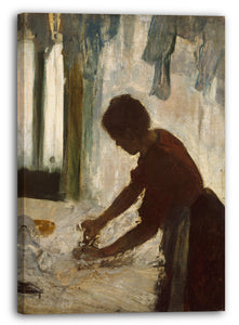 Leinwandbild Edgar Degas - Eine Frau beim Bügeln