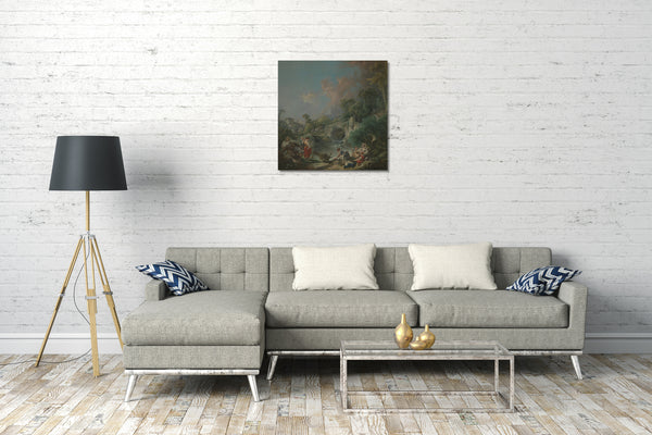 Leinwandbild François Boucher - Wäscherinnen