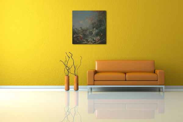 Leinwandbild François Boucher - Wäscherinnen