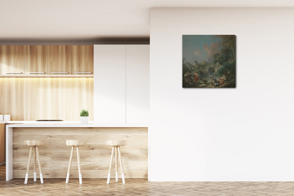 Leinwandbild François Boucher - Wäscherinnen