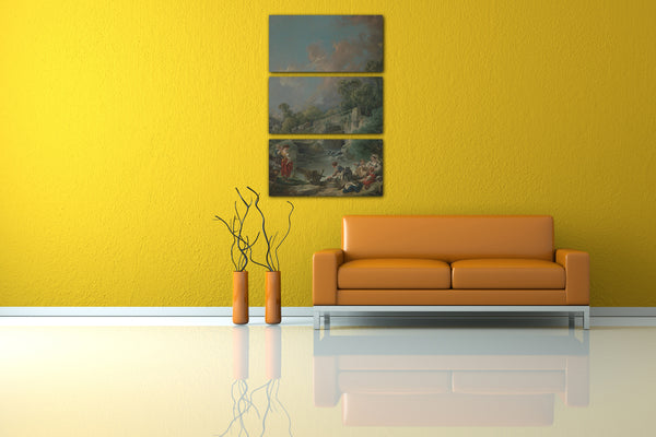 Leinwandbild François Boucher - Wäscherinnen