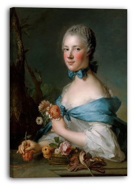 Leinwandbild Jean Marc Nattier - Porträt einer Frau, genannt Marquise Perrin de Cypierre