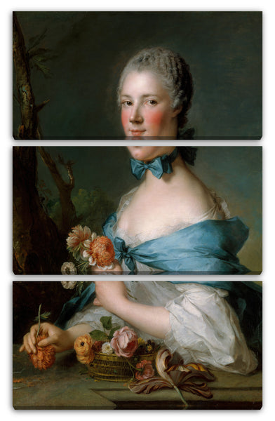 Leinwandbild Jean Marc Nattier - Porträt einer Frau, genannt Marquise Perrin de Cypierre