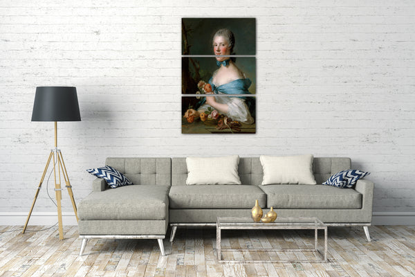 Leinwandbild Jean Marc Nattier - Porträt einer Frau, genannt Marquise Perrin de Cypierre