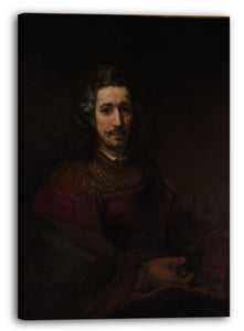 Leinwandbild Rembrandt - Mann mit einer Lupe