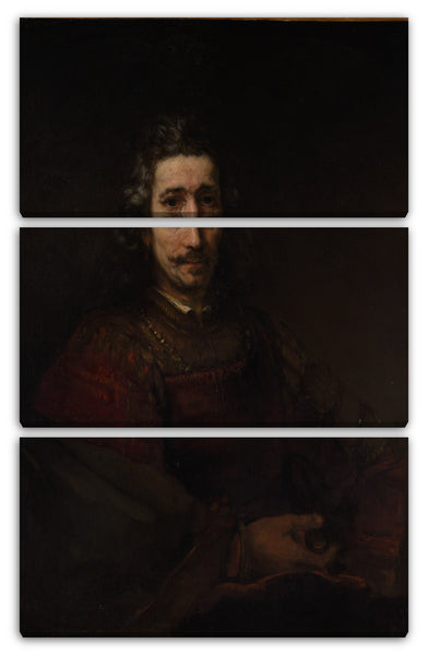 Leinwandbild Rembrandt - Mann mit einer Lupe