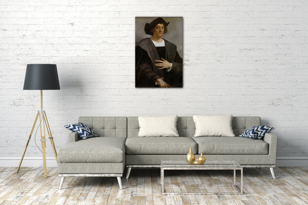 Leinwandbild Sebastiano del Piombo - Porträt eines Mannes, angeblich Christoph Kolumbus (geboren um 1446, gestorben 1506)