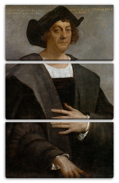 Leinwandbild Sebastiano del Piombo - Porträt eines Mannes, angeblich Christoph Kolumbus (geboren um 1446, gestorben 1506)