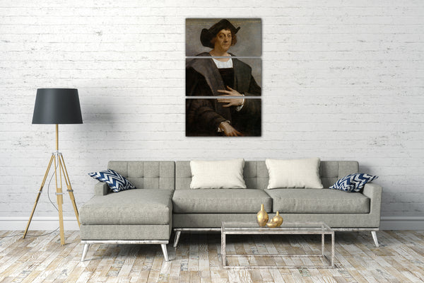 Leinwandbild Sebastiano del Piombo - Porträt eines Mannes, angeblich Christoph Kolumbus (geboren um 1446, gestorben 1506)