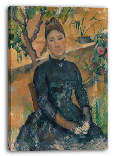 Leinwandbild Paul Cézanne - Madame Cézanne (Hortense Fiquet, 1850-1922) im Konservatorium