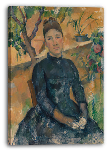 Leinwandbild Paul Cézanne - Madame Cézanne (Hortense Fiquet, 1850-1922) im Konservatorium