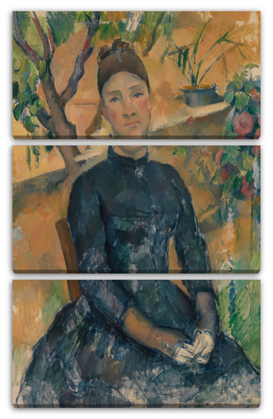 Leinwandbild Paul Cézanne - Madame Cézanne (Hortense Fiquet, 1850-1922) im Konservatorium
