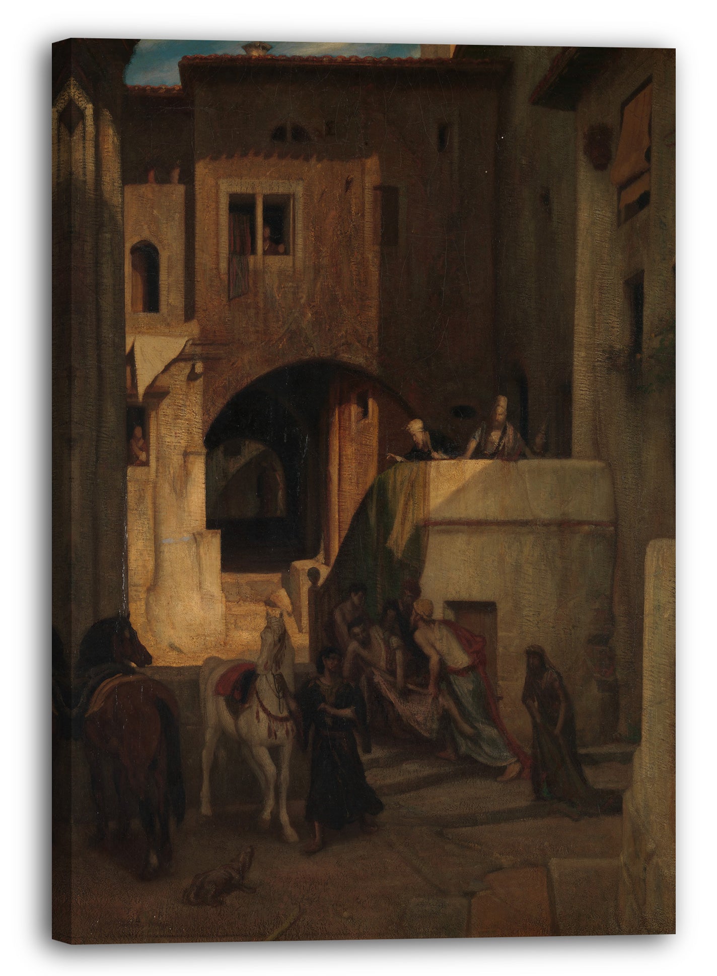 Leinwandbild Alexandre-Gabriel Decamps - Der barmherzige Samariter