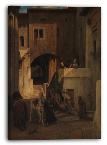 Leinwandbild Alexandre-Gabriel Decamps - Der barmherzige Samariter
