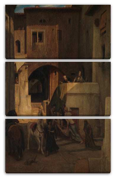 Leinwandbild Alexandre-Gabriel Decamps - Der barmherzige Samariter