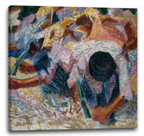 Leinwandbild Umberto Boccioni - Die Straßenpflastersteine