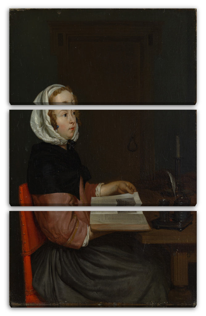 Leinwandbild Eglon van der Neer - Der Leser