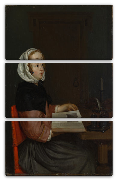 Leinwandbild Eglon van der Neer - Der Leser
