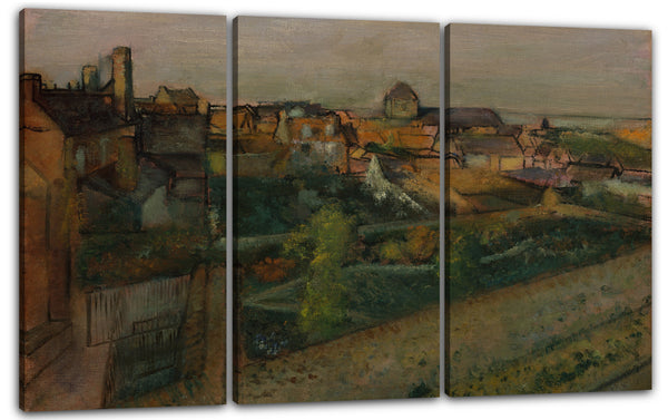 Leinwandbild Edgar Degas - Ansicht von Saint-Valéry-sur-Somme
