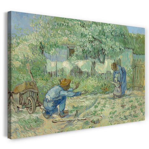 Leinwandbild Vincent van Gogh - Erste Schritte, nach Millet