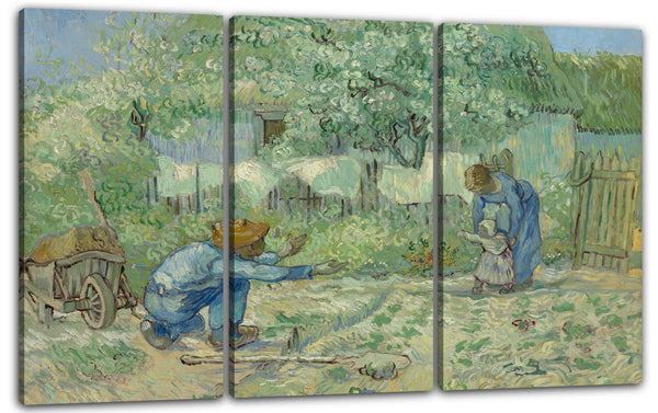 Leinwandbild Vincent van Gogh - Erste Schritte, nach Millet