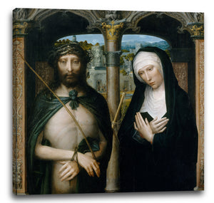 Leinwandbild Adriaen Isenbrant - Christus gekrönt mit Dornen (Ecce Homo) und die trauernde Jungfrau