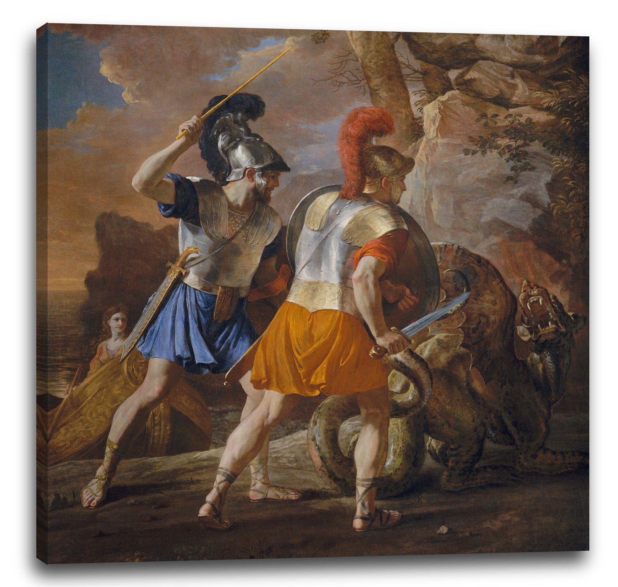 Leinwandbild Nicolas Poussin - Die Gefährten von Rinaldo