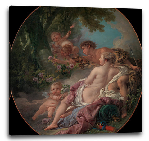 Leinwandbild François Boucher - Angelica und Medoro