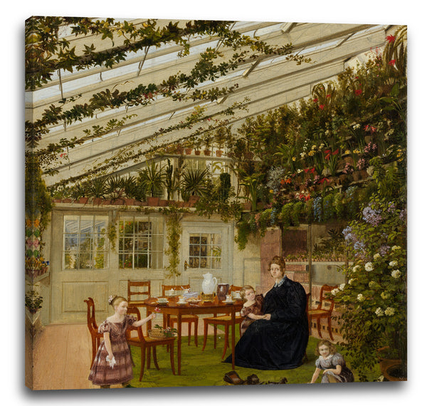Leinwandbild Eduard Gaertner - Die Familie von Mr. Westfal im Konservatorium