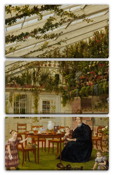 Leinwandbild Eduard Gaertner - Die Familie von Mr. Westfal im Konservatorium