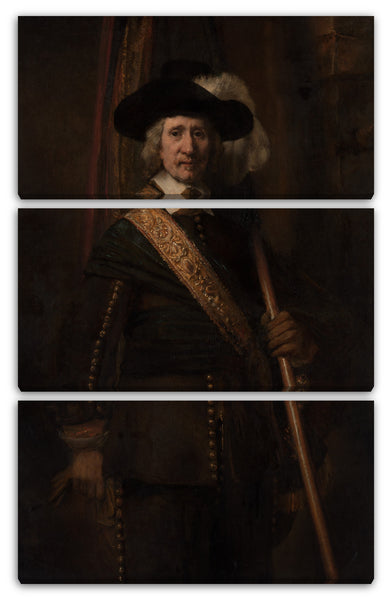 Leinwandbild Rembrandt - Der Fahnenträger (Floris Soop, 1604-1657)