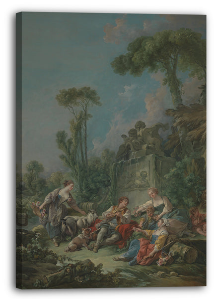 Leinwandbild François Boucher - Schäfer Idylle