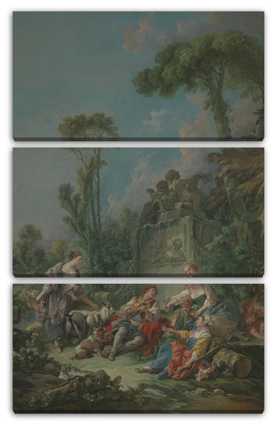 Leinwandbild François Boucher - Schäfer Idylle