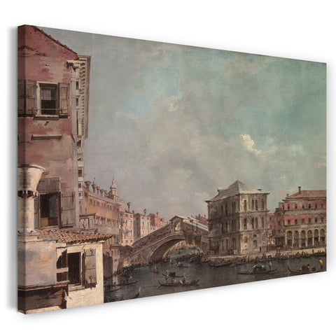 Leinwandbild Francesco Guardi - Der Canal Grande über dem Rialto