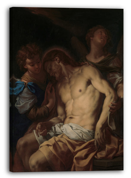 Leinwandbild Francesco Trevisani - Der tote Christus wird von Engeln aufgestützt