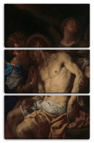 Leinwandbild Francesco Trevisani - Der tote Christus wird von Engeln aufgestützt