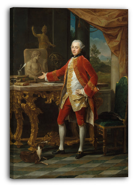 Leinwandbild Pompeo Batoni - Portrait eines jungen Mannes