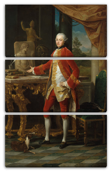 Leinwandbild Pompeo Batoni - Portrait eines jungen Mannes
