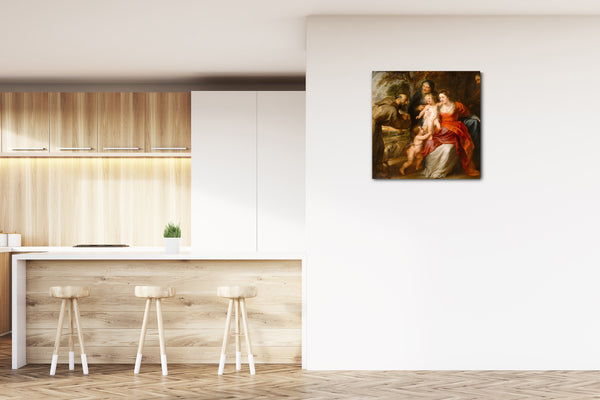 Leinwandbild Peter Paul Rubens - Die Heilige Familie mit den Heiligen Franziskus und Anna und dem Säugling Johannes der Täufer