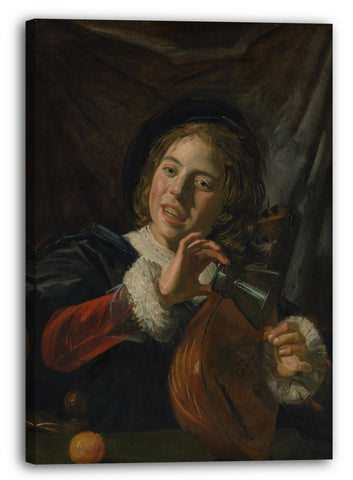 Leinwandbild Frans Hals - Junge mit einer Laute