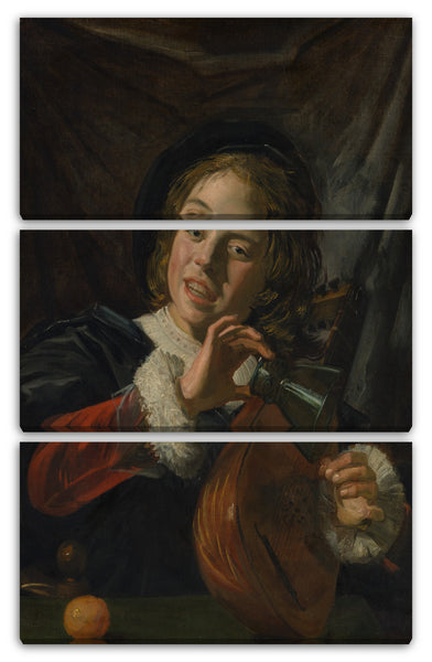 Leinwandbild Frans Hals - Junge mit einer Laute