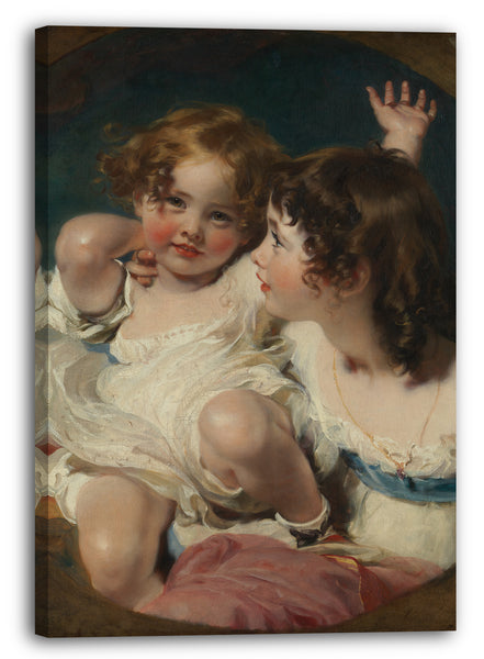 Leinwandbild Sir Thomas Lawrence - Die Calmady-Kinder (Emily, 1818-? 1906, und Laura Anne, 1820-1894)