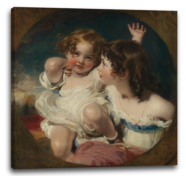 Leinwandbild Sir Thomas Lawrence - Die Calmady-Kinder (Emily, 1818-? 1906, und Laura Anne, 1820-1894)