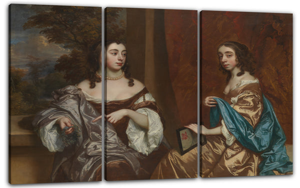 Leinwandbild Sir Peter Lely - Mary Capel (1630-1715), spätere Herzogin von Beaufort und ihre Schwester Elizabeth (1633-1678), Gräfin von Carnarvon