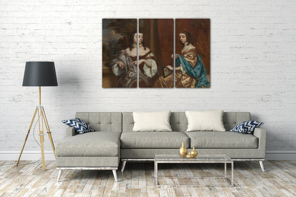Leinwandbild Sir Peter Lely - Mary Capel (1630-1715), spätere Herzogin von Beaufort und ihre Schwester Elizabeth (1633-1678), Gräfin von Carnarvon