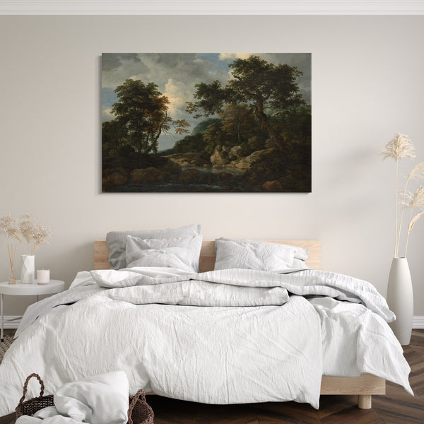 Leinwandbild Jacob van Ruisdael - Der Wald-Strom